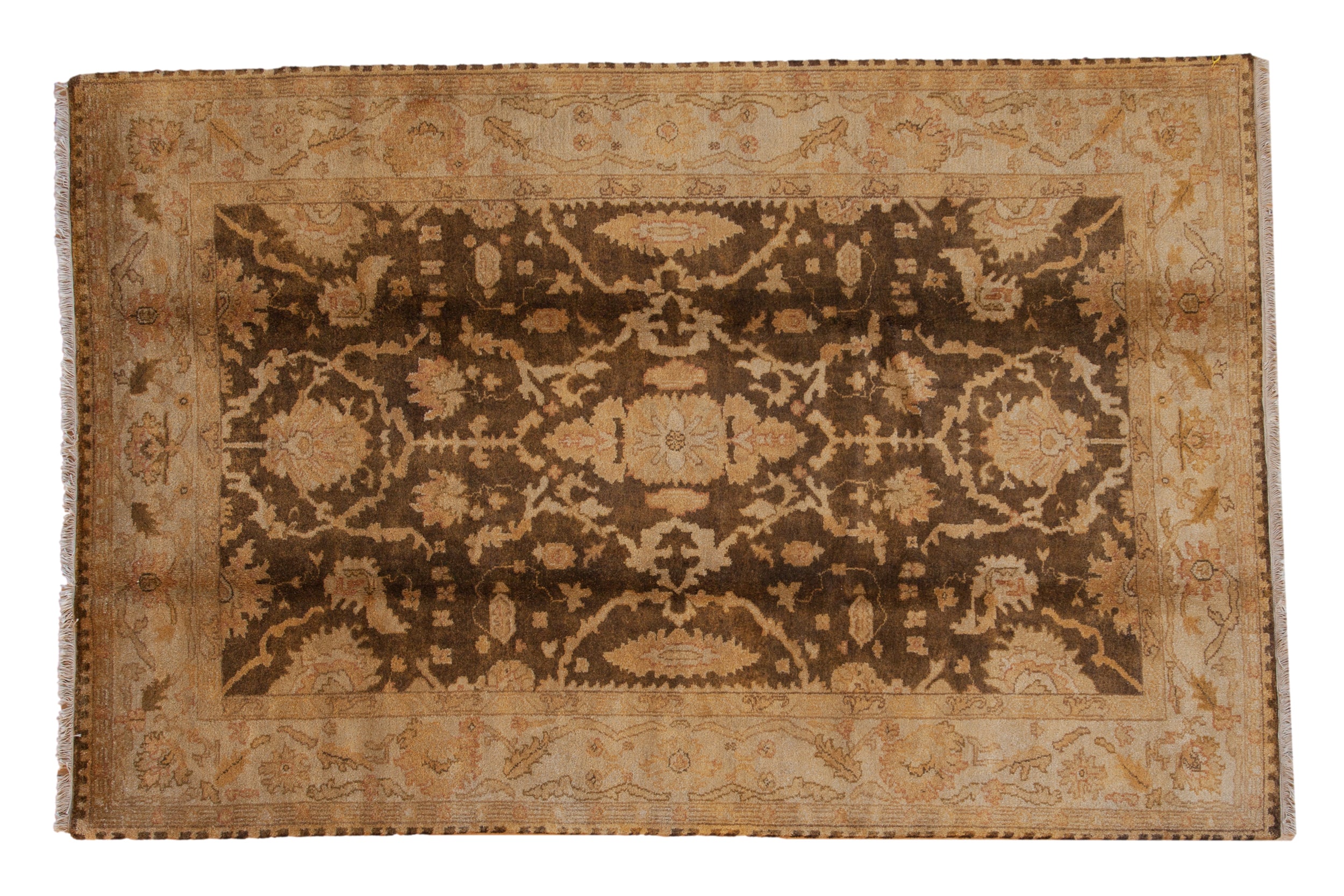 6x9.5 Gold Wash Indian Oushak Design Carpet by Old New House® - main product image for Resin Society