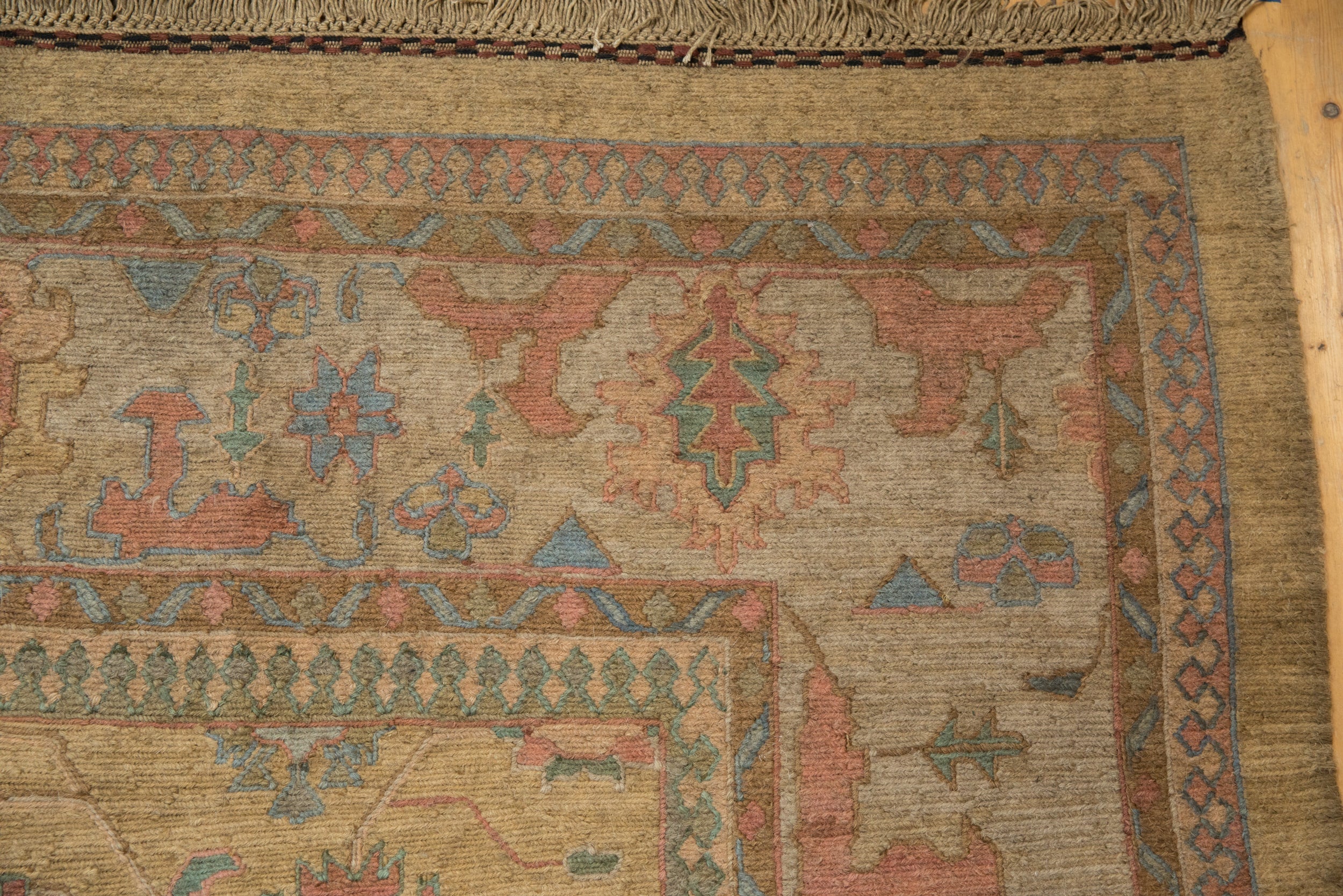 10x13.5 Vintage Tea Washed Indian Soumac Design Carpet by Old New House® - product image 3 for Resin Society