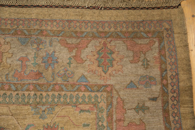 10x13.5 Vintage Tea Washed Indian Soumac Design Carpet by Old New House® - product image 3 for Resin Society