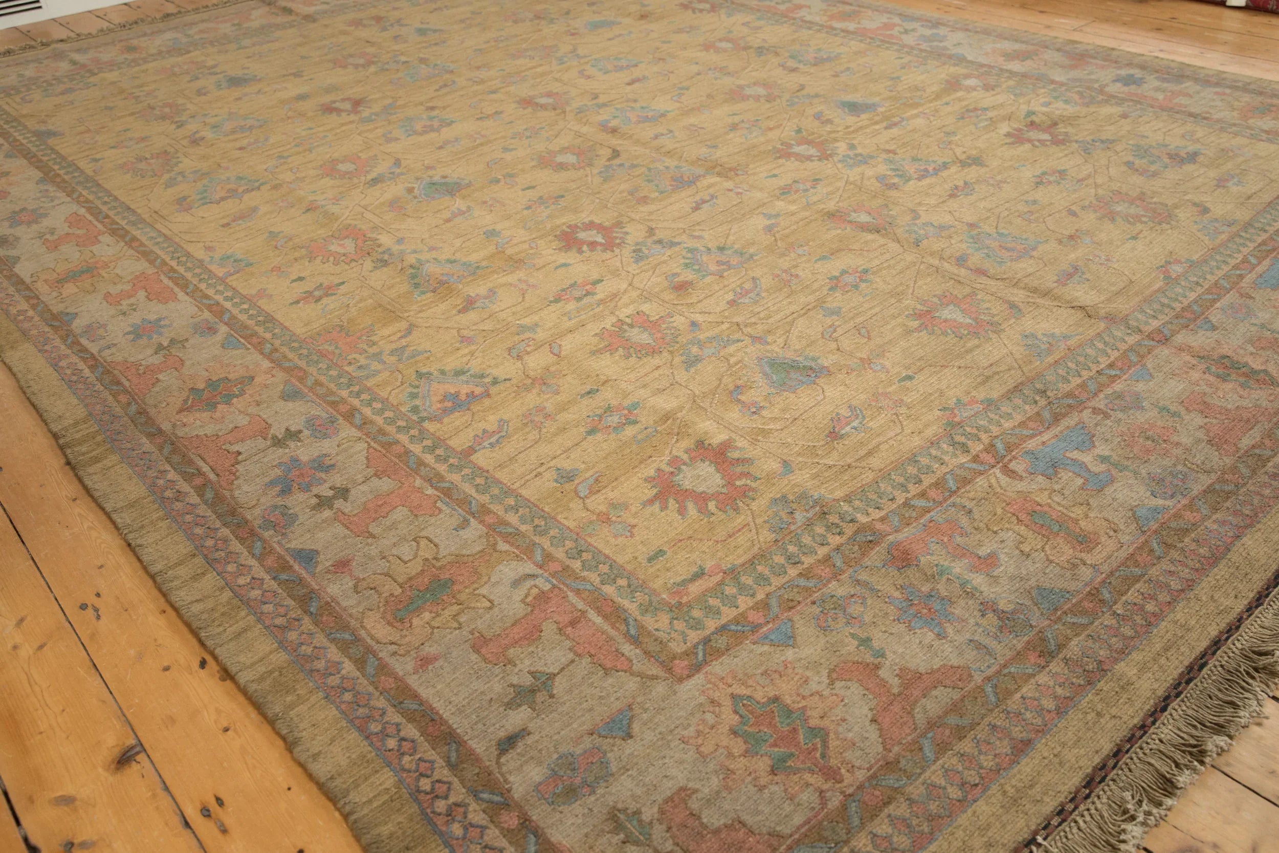 10x13.5 Vintage Tea Washed Indian Soumac Design Carpet by Old New House® - product image 4 for Resin Society