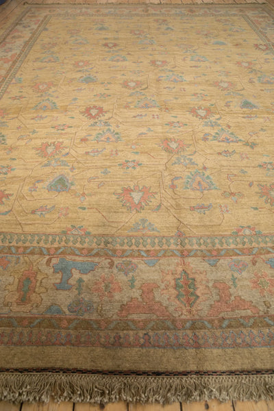 10x13.5 Vintage Tea Washed Indian Soumac Design Carpet by Old New House® - product image 6 for Resin Society