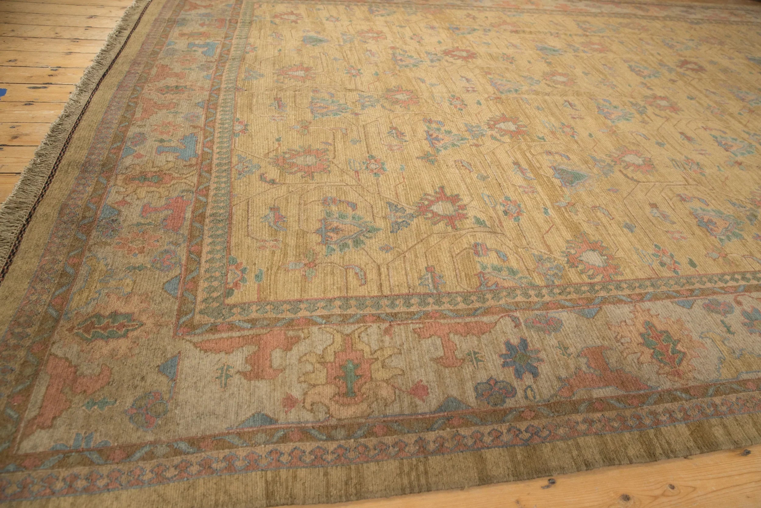 10x13.5 Vintage Tea Washed Indian Soumac Design Carpet by Old New House® - product image 7 for Resin Society
