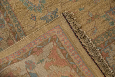 10x13.5 Vintage Tea Washed Indian Soumac Design Carpet by Old New House® - product image 10 for Resin Society