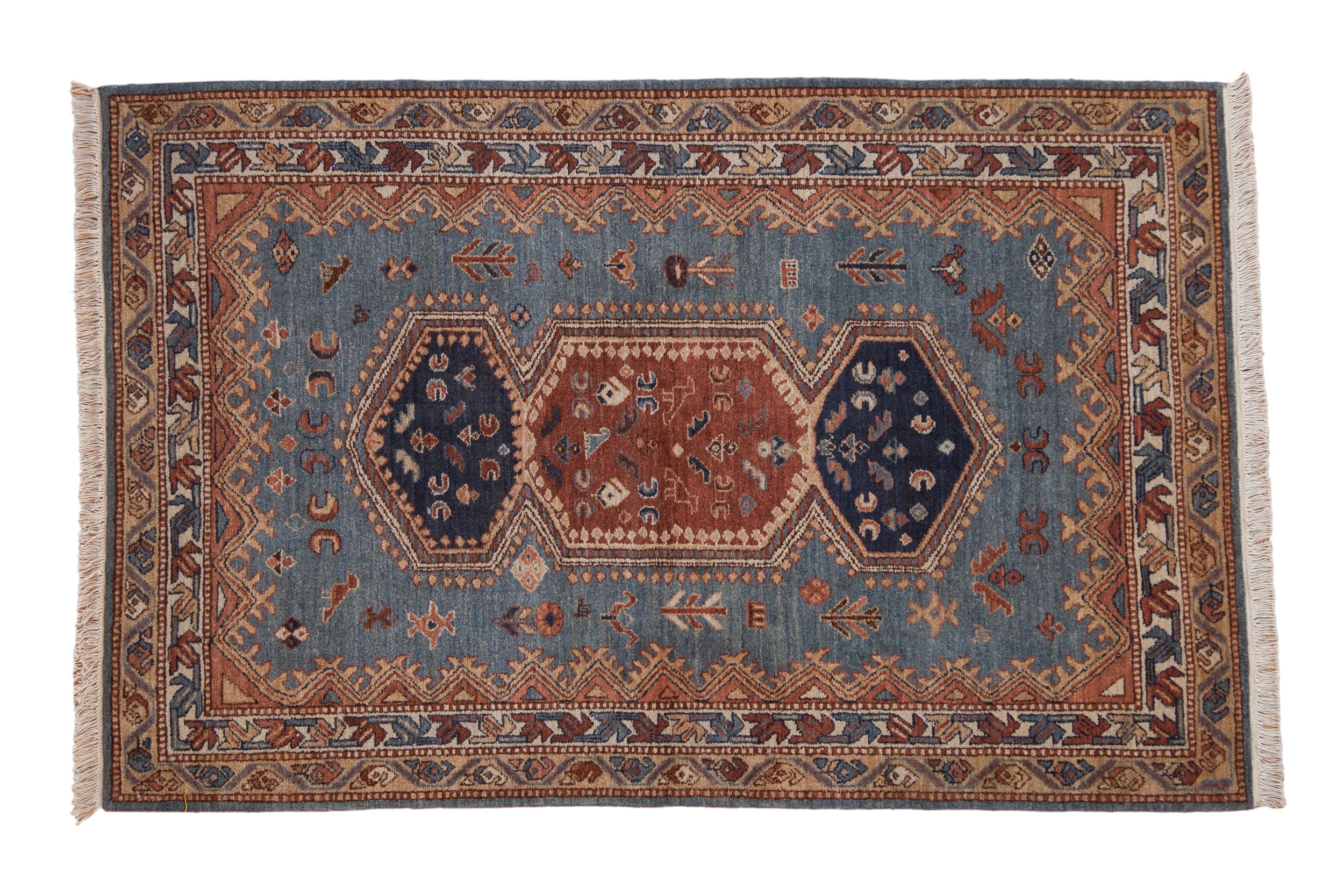 4x6.5 Vintage Armenian Hamadan Design Rug by Old New House® - main product image for Resin Society