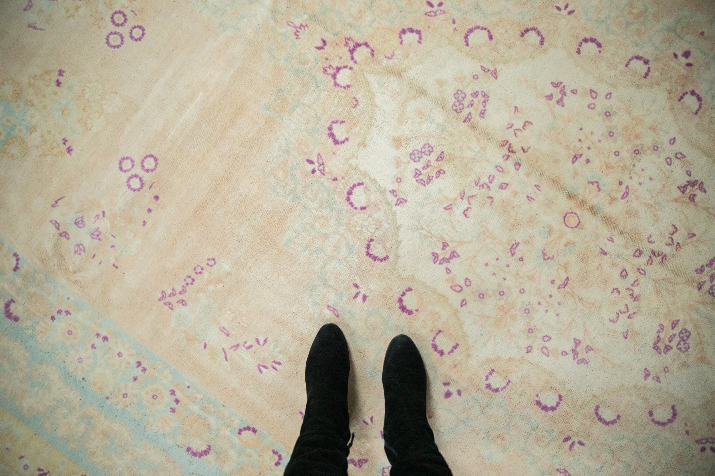 10x14 Vintage Distressed Bulgarian Kerman Design Carpet by Old New House® - product image 2 for Resin Society