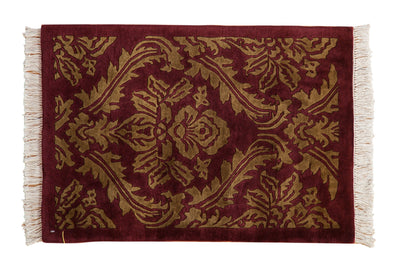 2x3 Vintage Indian Damask Design Rug Mat