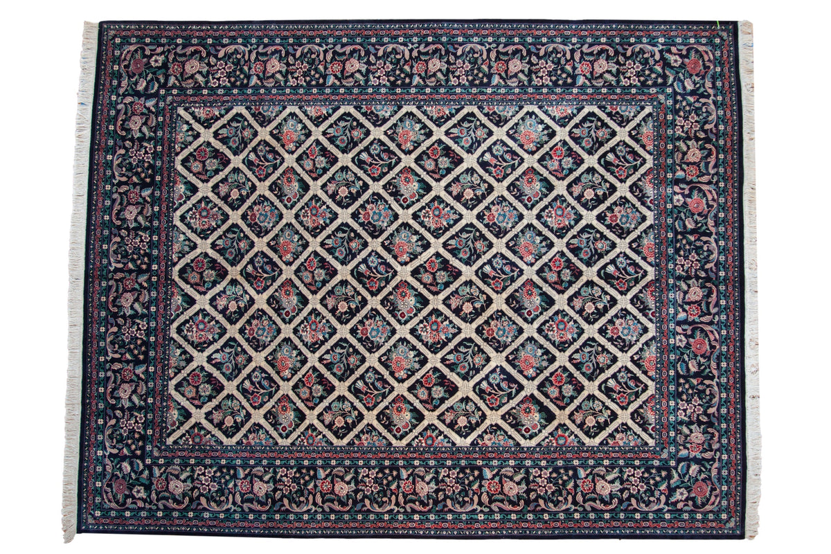 9x11.5 Vintage Pakistani Savonnerie Design Carpet by Old New House® - main product image for Resin Society