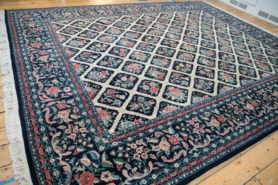 9x11.5 Vintage Pakistani Savonnerie Design Carpet by Old New House® - product image 4 for Resin Society