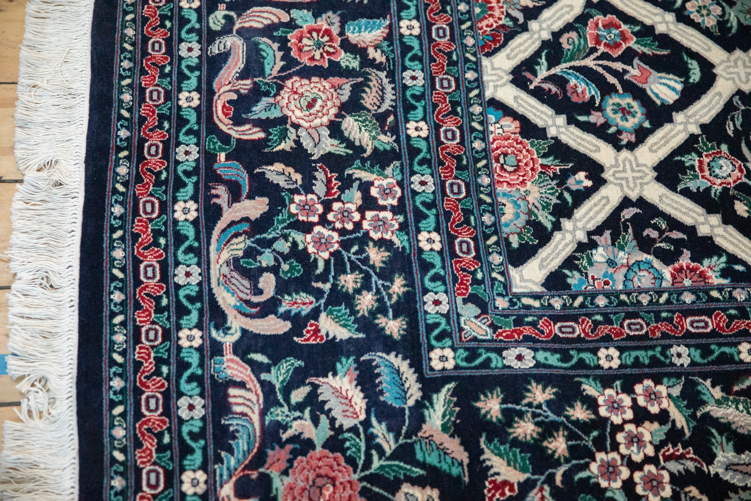 9x11.5 Vintage Pakistani Savonnerie Design Carpet by Old New House® - product image 5 for Resin Society