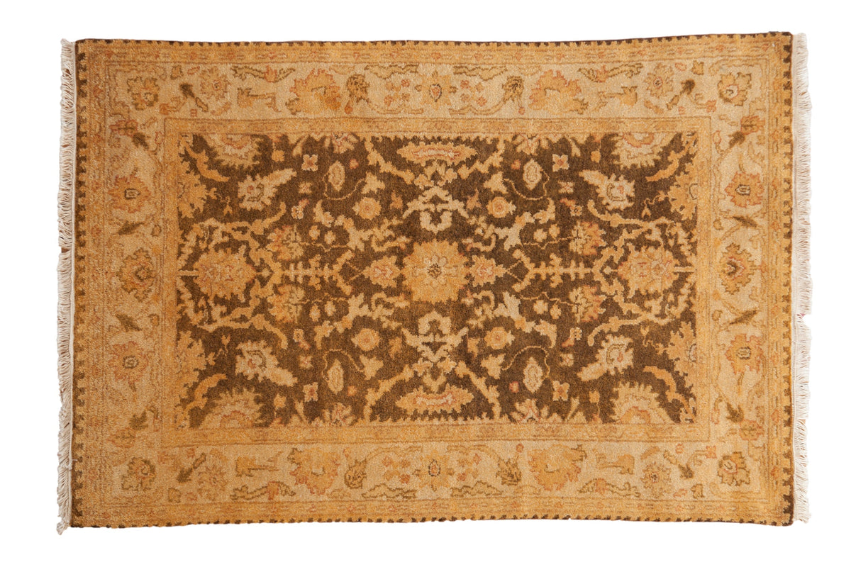 4x6 Vintage Gold Wash Indian Oushak Design Rug by Old New House® - main product image for Resin Society