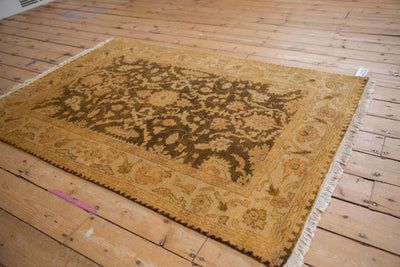 4x6 Vintage Gold Wash Indian Oushak Design Rug by Old New House® - product image 6 for Resin Society