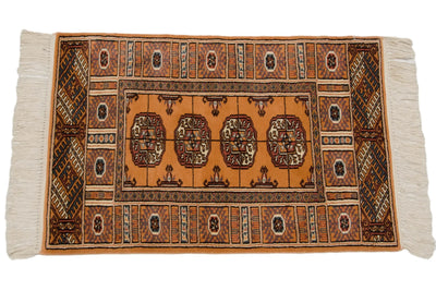 2x3 Vintage Indian Bokhara Design Rug Mat