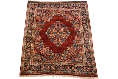 6x7.5 Vintage Sarouk Carpet by Old New House® - product image 4 for Resin Society