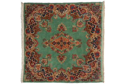 4.5x5 Vintage Kerman Square Rug by Old New House® - main product image for Resin Society