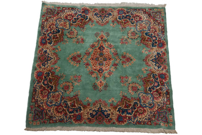 4.5x5 Vintage Kerman Square Rug by Old New House® - product image 9 for Resin Society