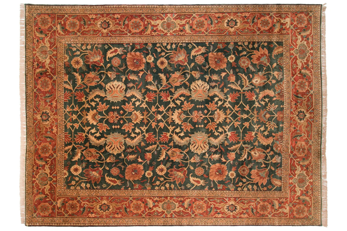 9x11.5 Vintage Indian Serapi Design Carpet by Old New House® - main product image for Resin Society