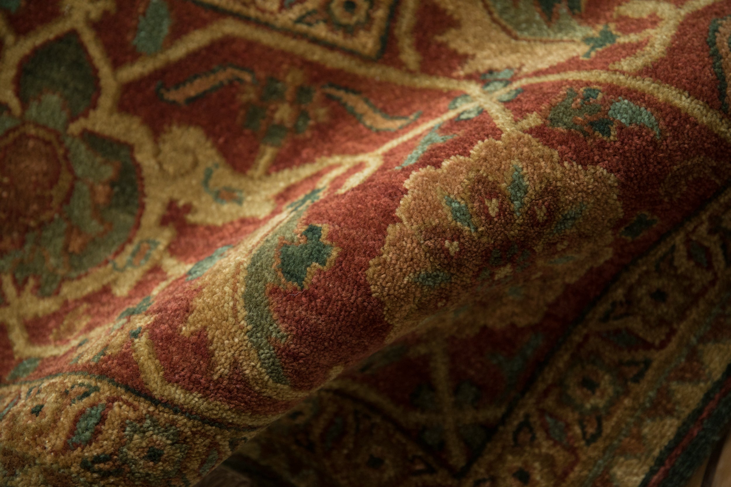 9x11.5 Vintage Indian Serapi Design Carpet by Old New House® - product image 17 for Resin Society