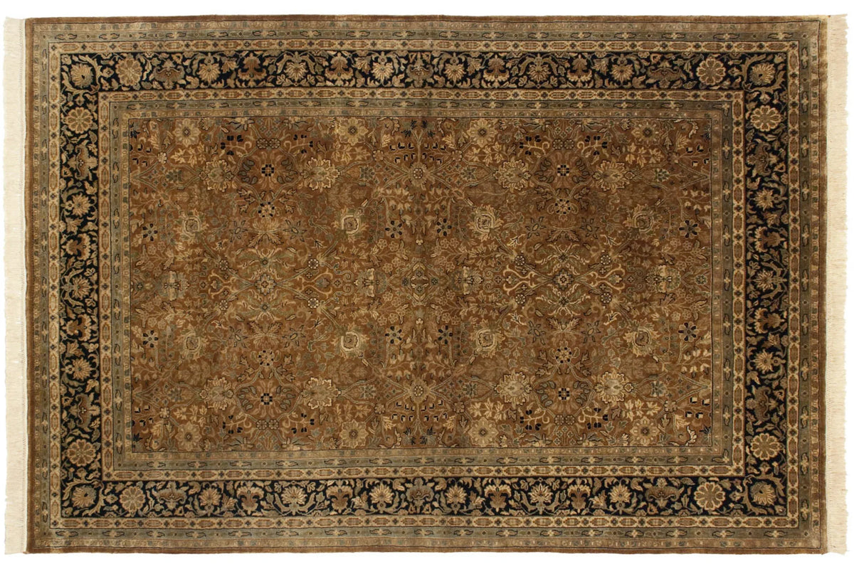 6x9 Vintage Indian Tabriz Design Carpet by Old New House® - main product image for Resin Society
