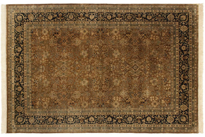6x9 Vintage Indian Tabriz Design Carpet by Old New House® - main product image for Resin Society