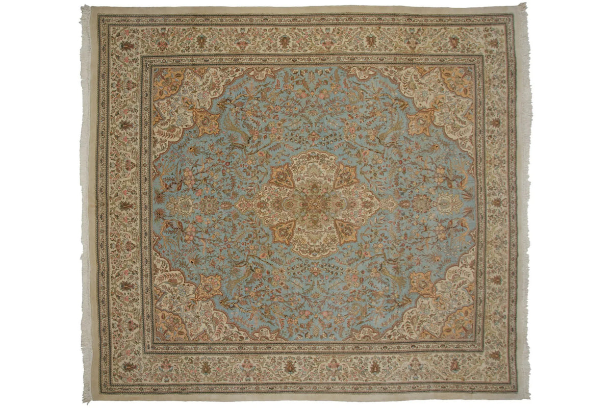 11.5x13 Vintage Tabriz Square Carpet by Old New House® - main product image for Resin Society