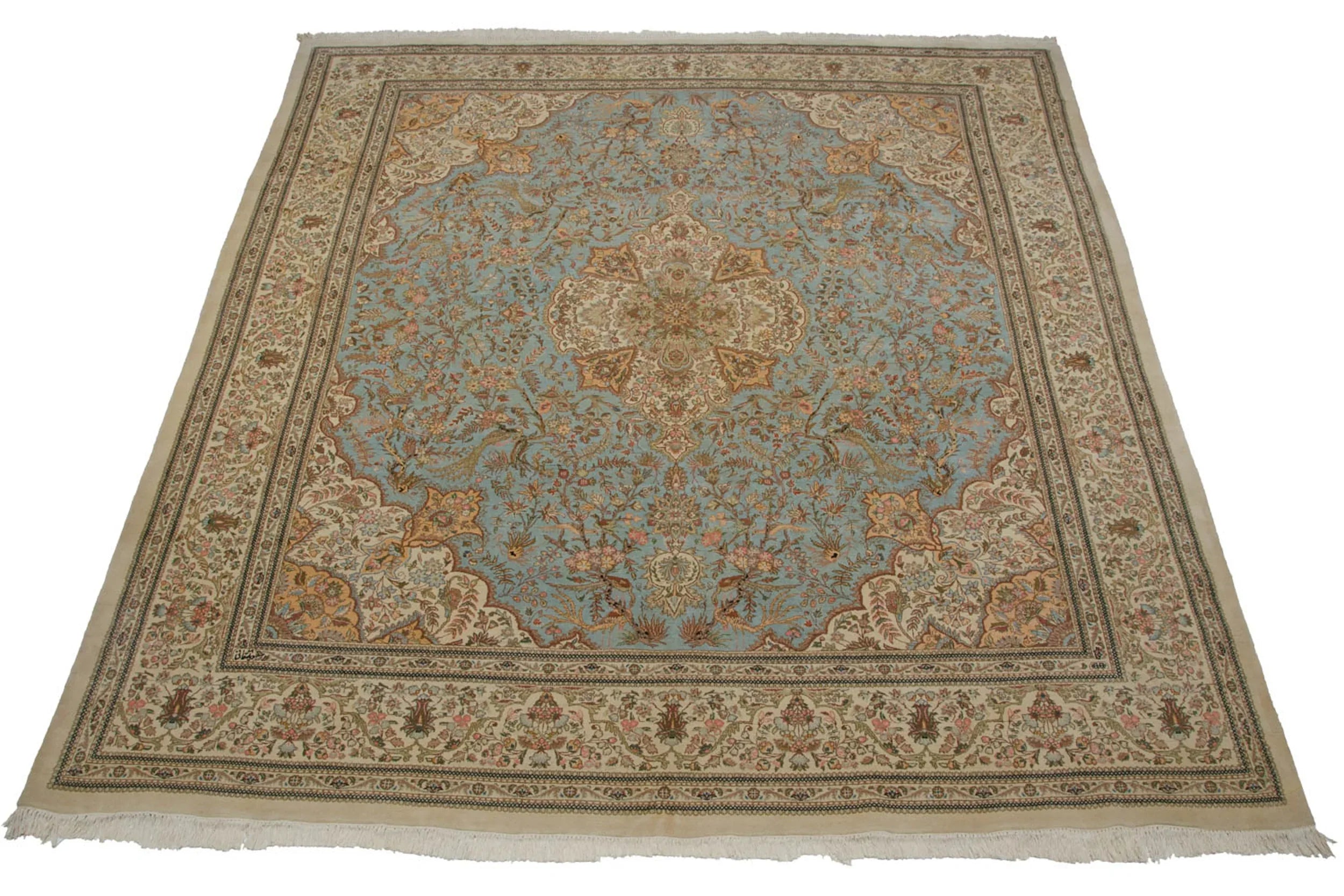 11.5x13 Vintage Tabriz Square Carpet by Old New House® - product image 12 for Resin Society
