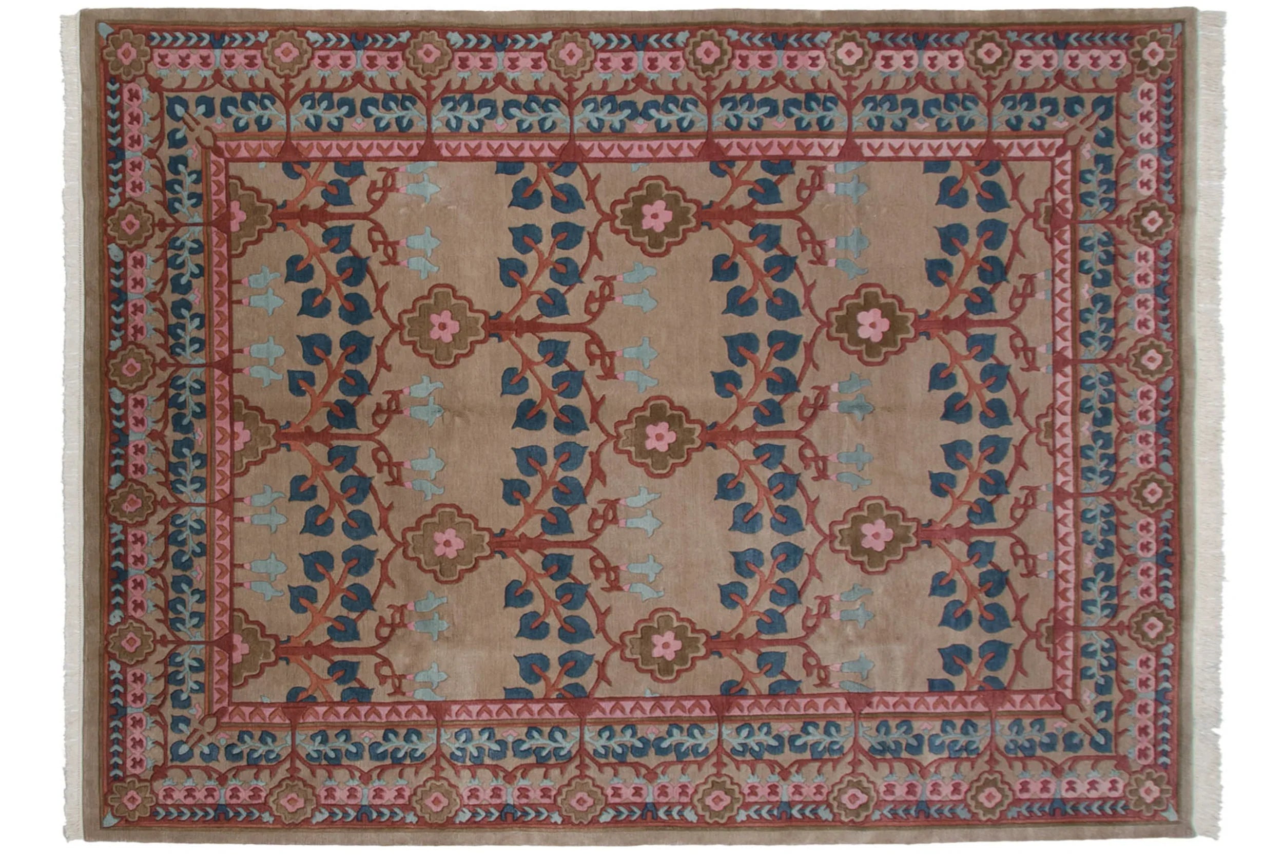8.5x12 Vintage Indian Arts And Crafts Design Carpet by Old New House® - main product image for Resin Society