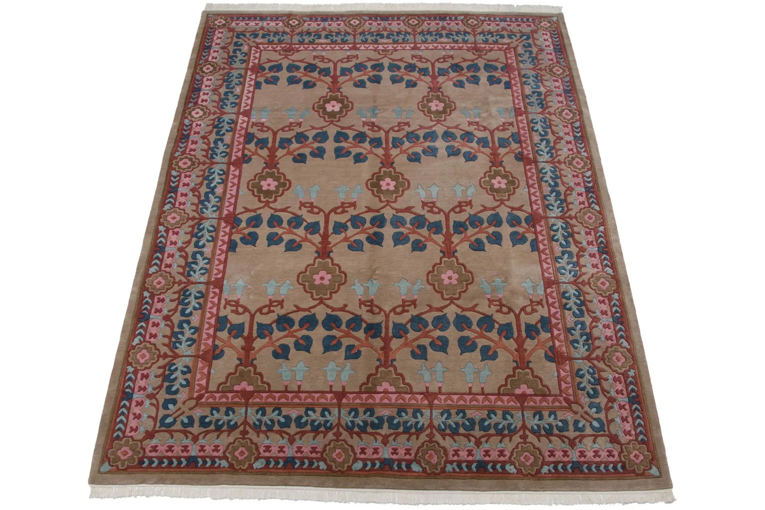 8.5x12 Vintage Indian Arts And Crafts Design Carpet by Old New House® - product image 10 for Resin Society