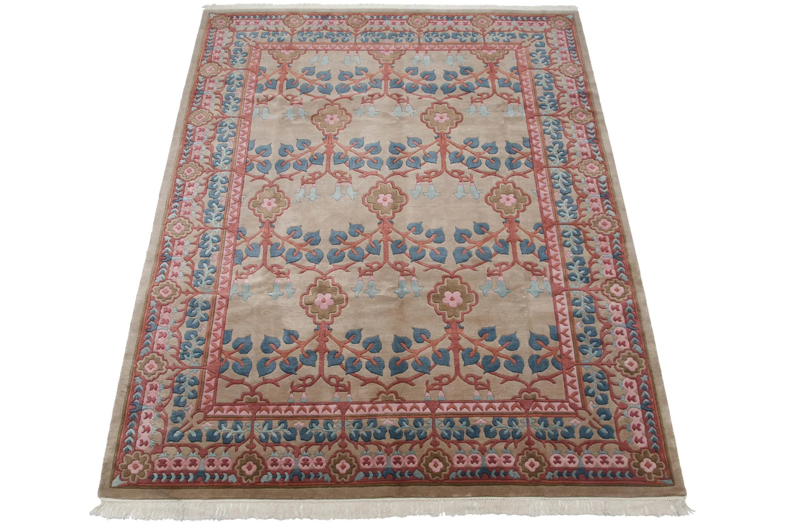 8.5x12 Vintage Indian Arts And Crafts Design Carpet by Old New House® - product image 11 for Resin Society