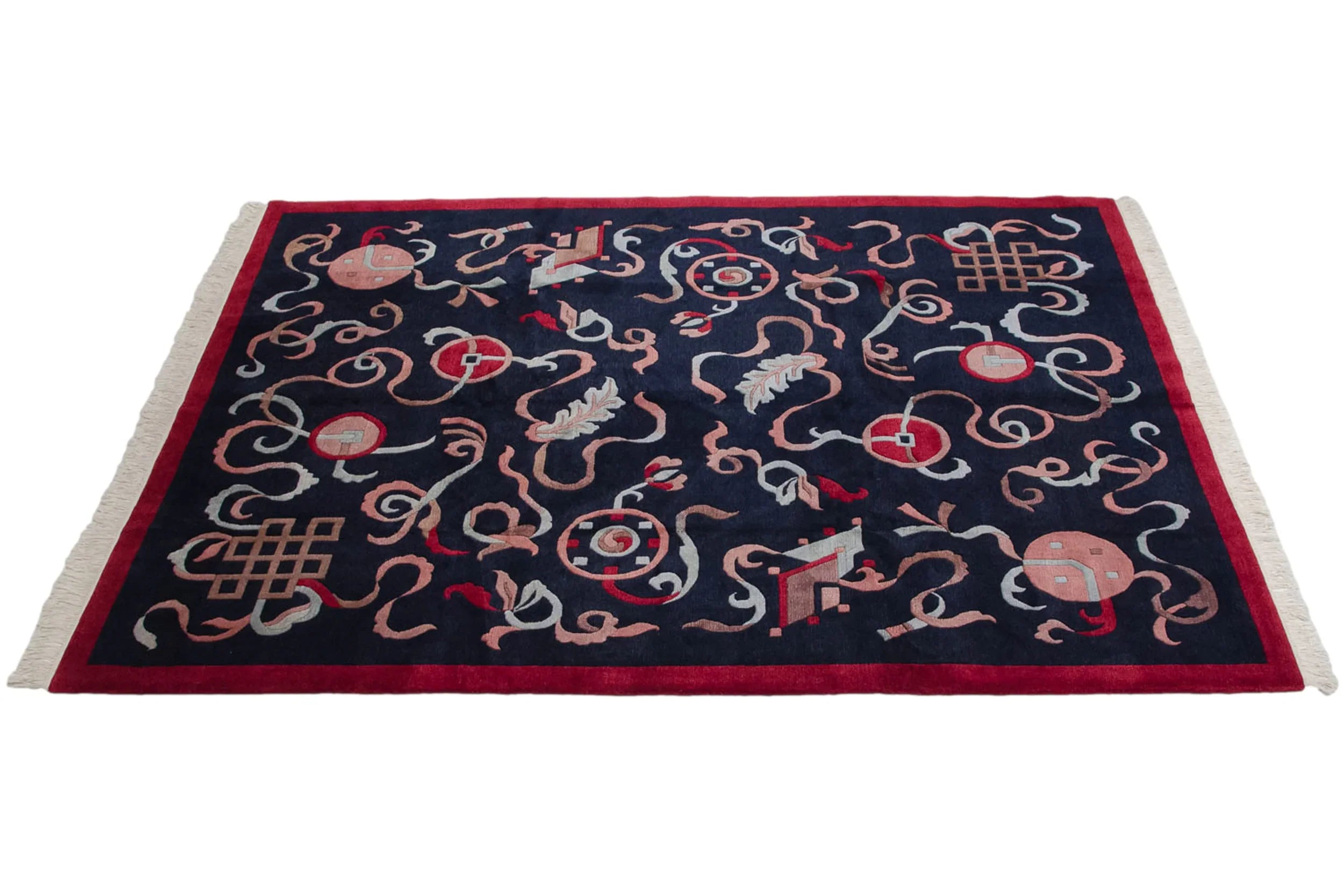 8x10 Vintage Contemporary Indian Peking Design Carpet by Old New House® - product image 2 for Resin Society