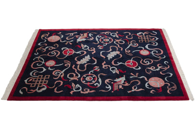 8x10 Vintage Contemporary Indian Peking Design Carpet by Old New House® - product image 2 for Resin Society