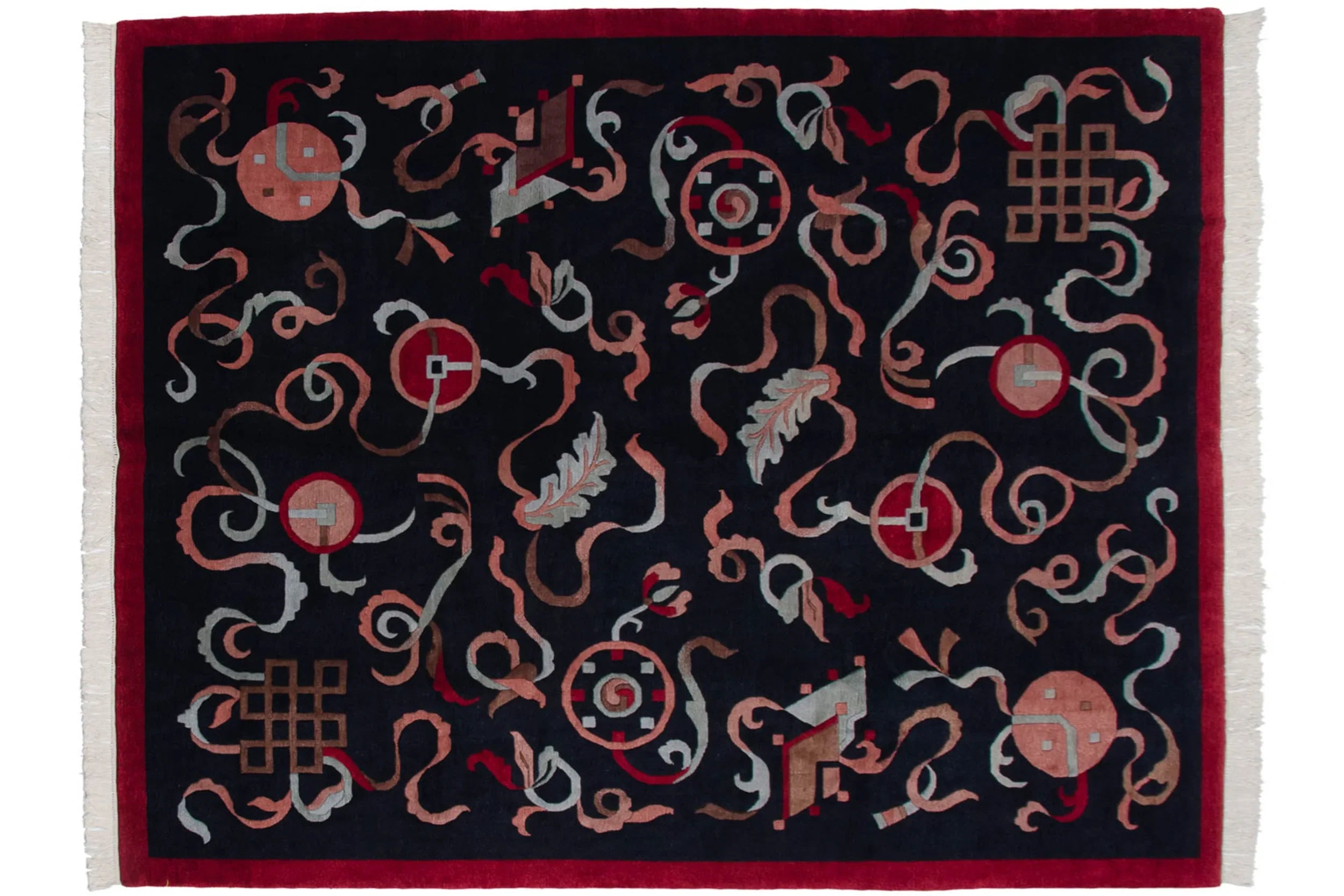 8x10 Vintage Contemporary Indian Peking Design Carpet by Old New House® - main product image for Resin Society