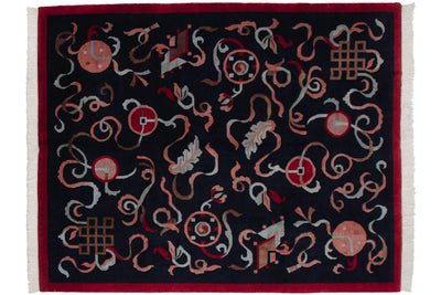 8x10 Vintage Contemporary Indian Peking Design Carpet by Old New House® - main product image for Resin Society