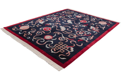 8x10 Vintage Contemporary Indian Peking Design Carpet by Old New House® - product image 5 for Resin Society