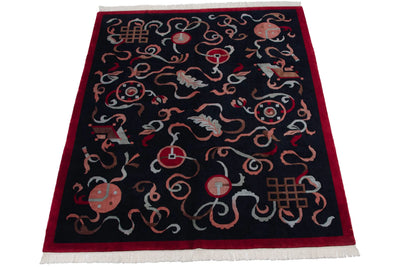 8x10 Vintage Contemporary Indian Peking Design Carpet by Old New House® - product image 10 for Resin Society