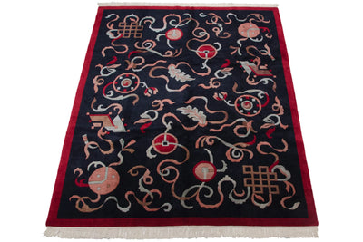 8x10 Vintage Contemporary Indian Peking Design Carpet by Old New House® - product image 11 for Resin Society