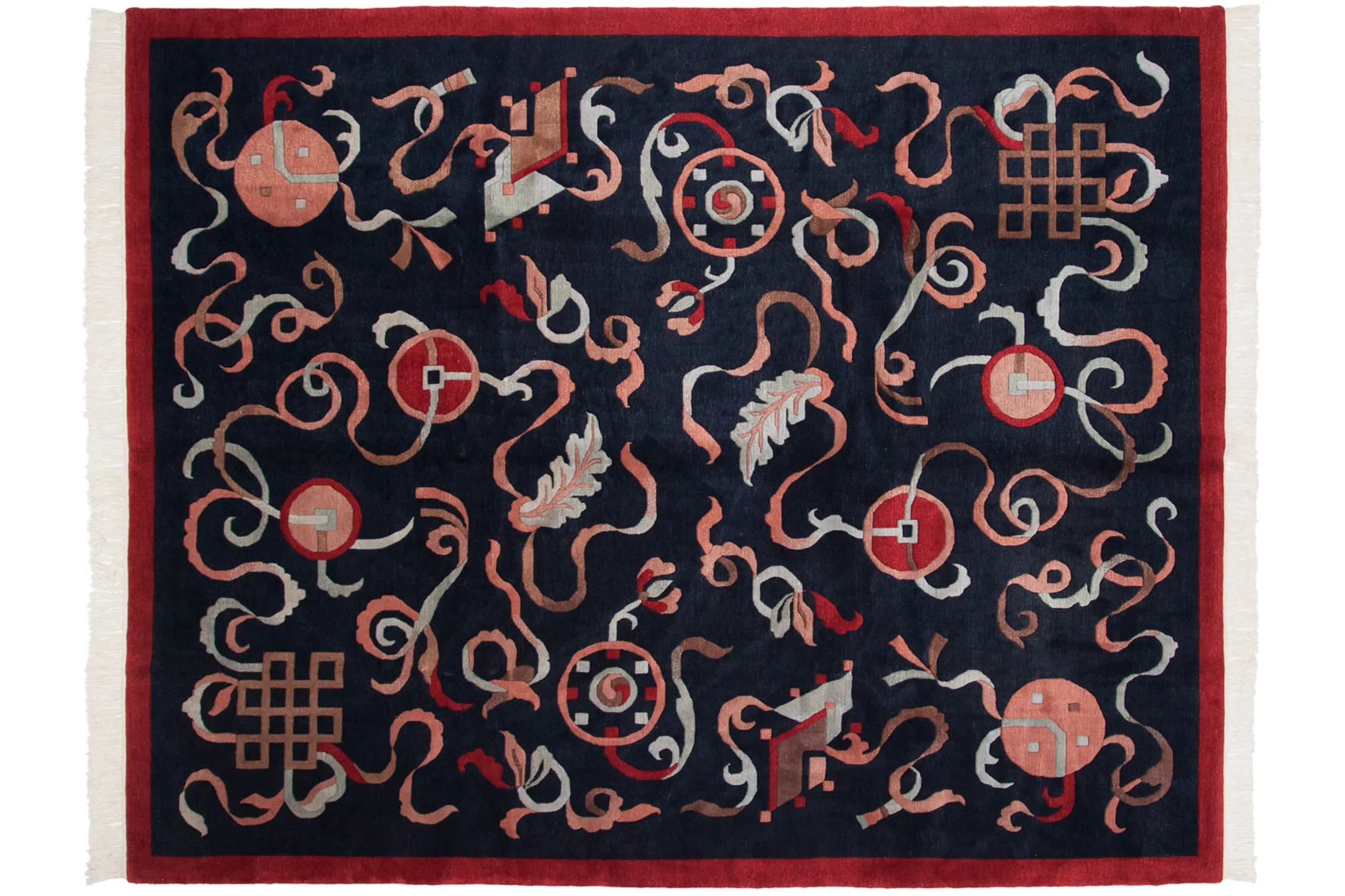 8x10 Vintage Contemporary Indian Peking Design Carpet by Old New House® - product image 13 for Resin Society