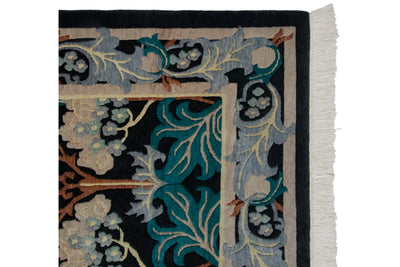 6x9 Vintage Indian William Morris Design Carpet by Old New House® - product image 6 for Resin Society