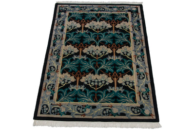 6x9 Vintage Indian William Morris Design Carpet by Old New House® - product image 9 for Resin Society