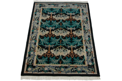 6x9 Vintage Indian William Morris Design Carpet by Old New House® - product image 10 for Resin Society