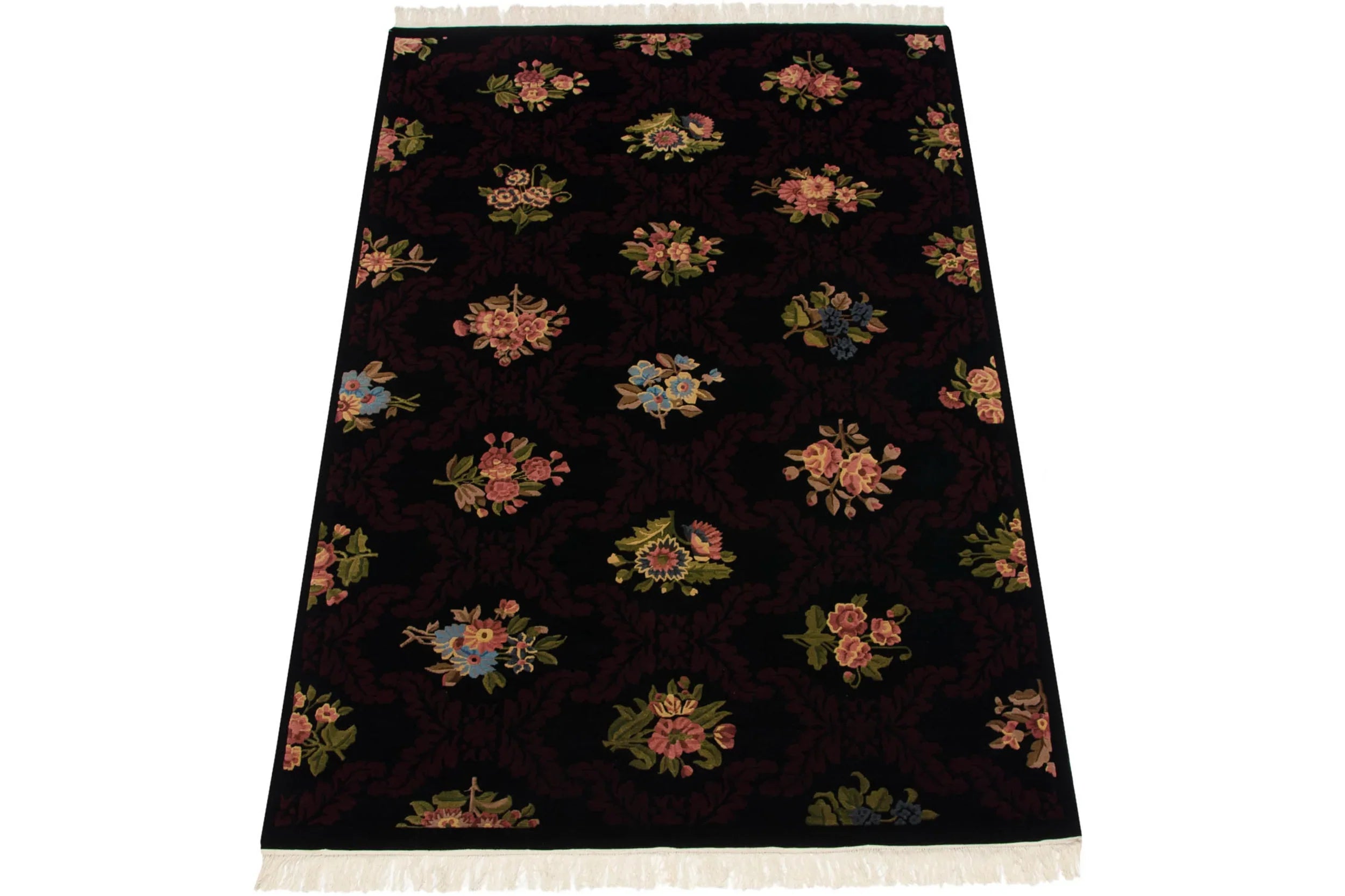 6x9 Vintage Contemporary Indian Aubusson Design Carpet by Old New House® - product image 4 for Resin Society
