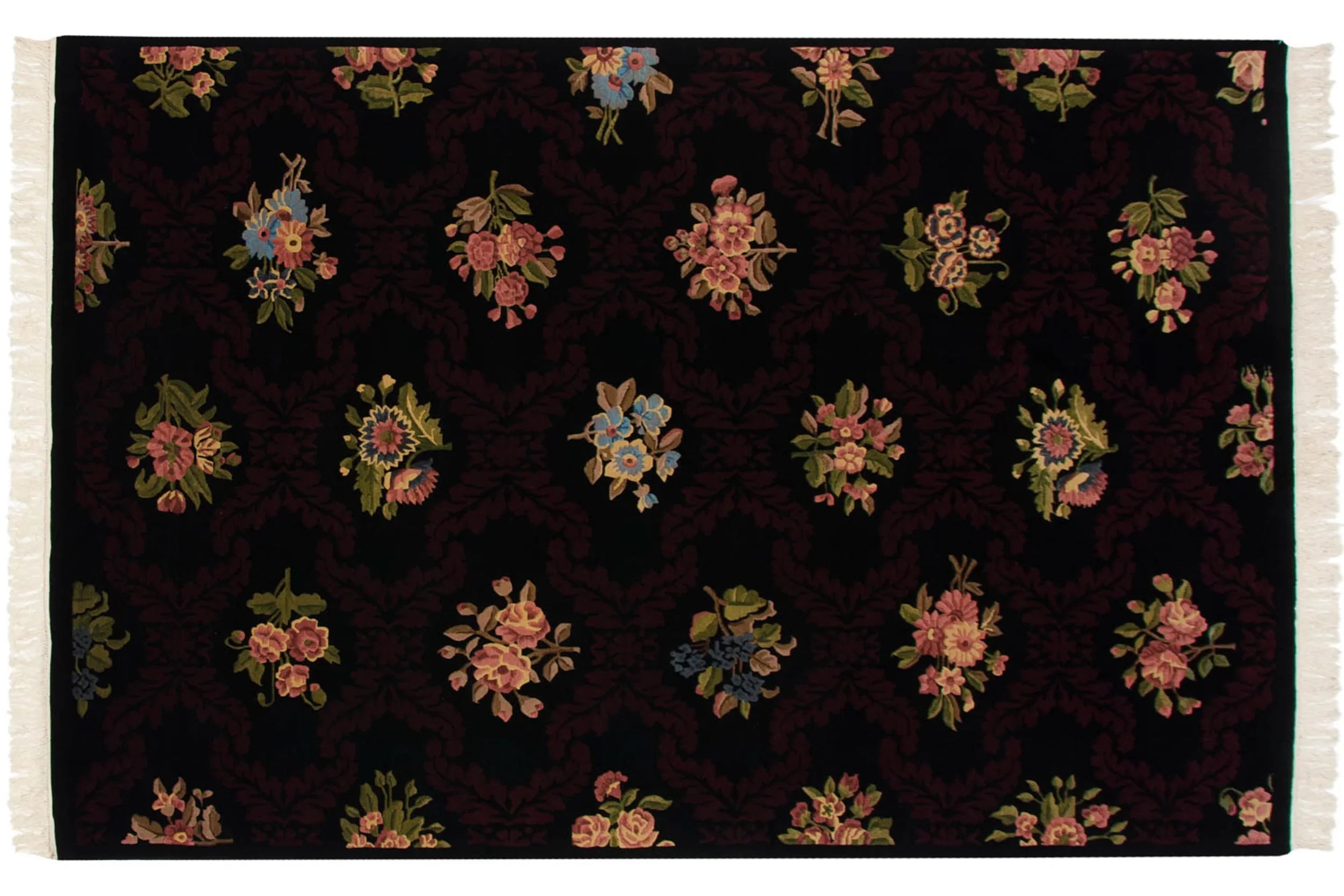 6x9 Vintage Contemporary Indian Aubusson Design Carpet by Old New House® - product image 8 for Resin Society