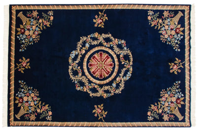 6x9 Vintage Indian Aubusson Design Carpet by Old New House® - product image 2 for Resin Society