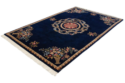 6x9 Vintage Indian Aubusson Design Carpet by Old New House® - product image 3 for Resin Society