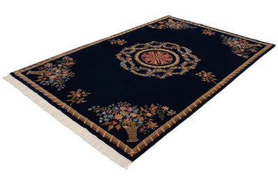 6x9 Vintage Indian Aubusson Design Carpet by Old New House® - product image 4 for Resin Society