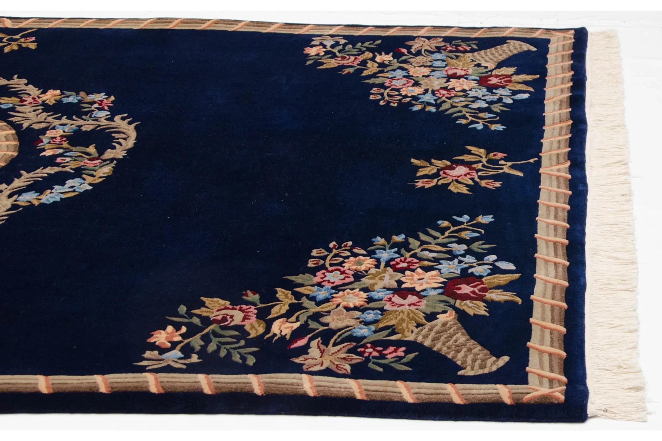 6x9 Vintage Indian Aubusson Design Carpet by Old New House® - product image 5 for Resin Society