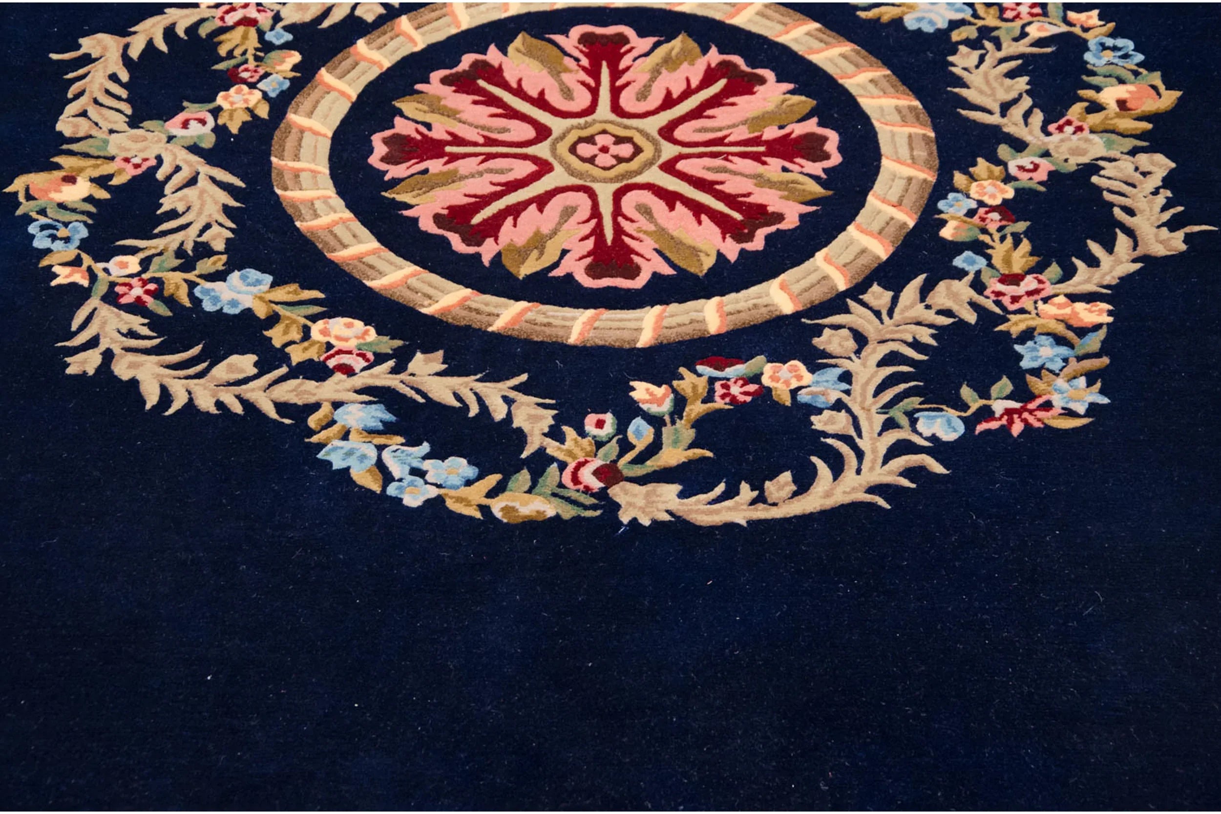 6x9 Vintage Indian Aubusson Design Carpet by Old New House® - product image 8 for Resin Society