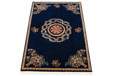 6x9 Vintage Indian Aubusson Design Carpet by Old New House® - product image 11 for Resin Society