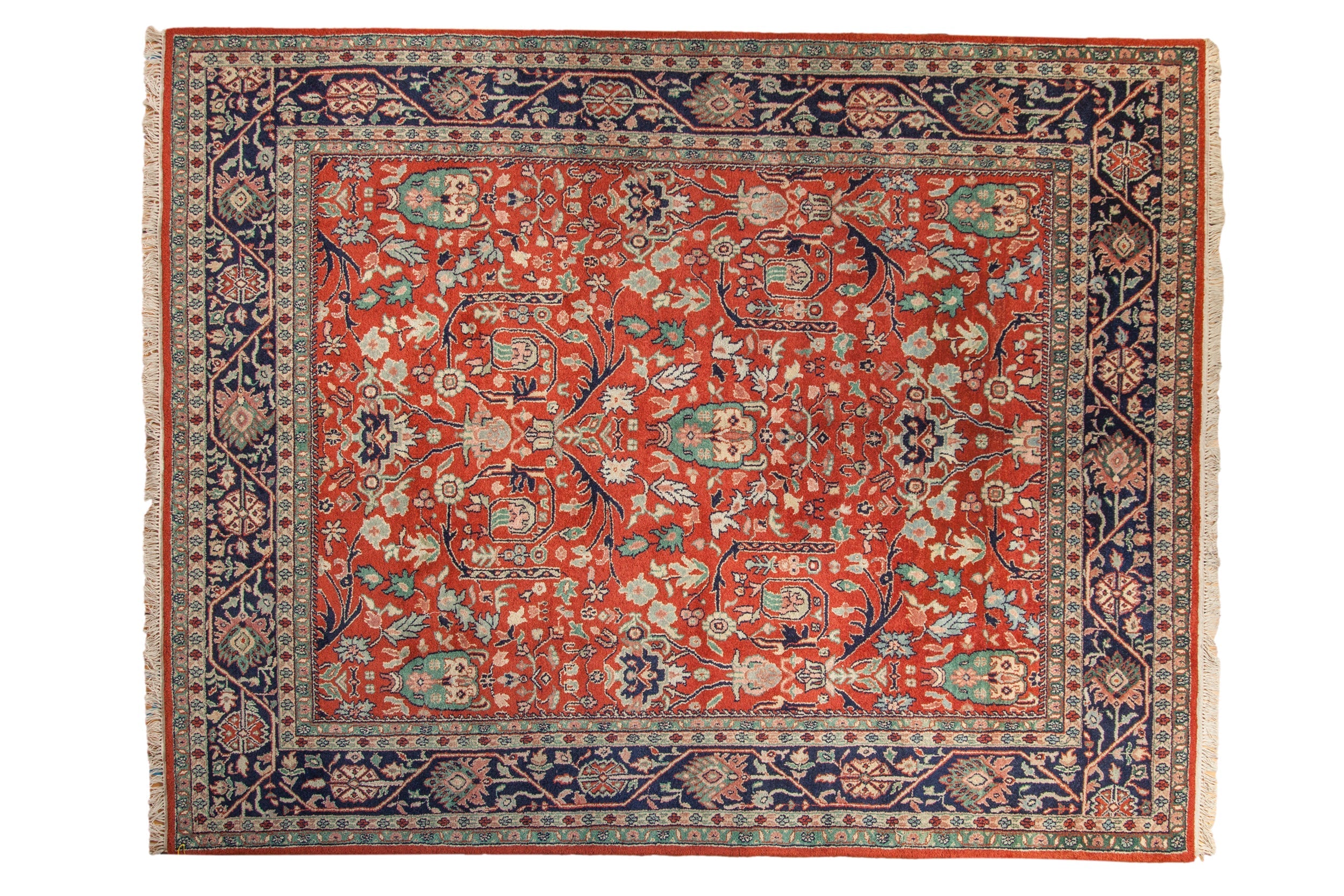 7.5x10 Vintage Indian Bijar Design Carpet by Old New House® - main product image for Resin Society