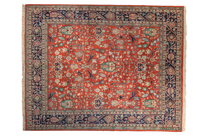 7.5x10 Vintage Indian Bijar Design Carpet by Old New House® - main product image for Resin Society