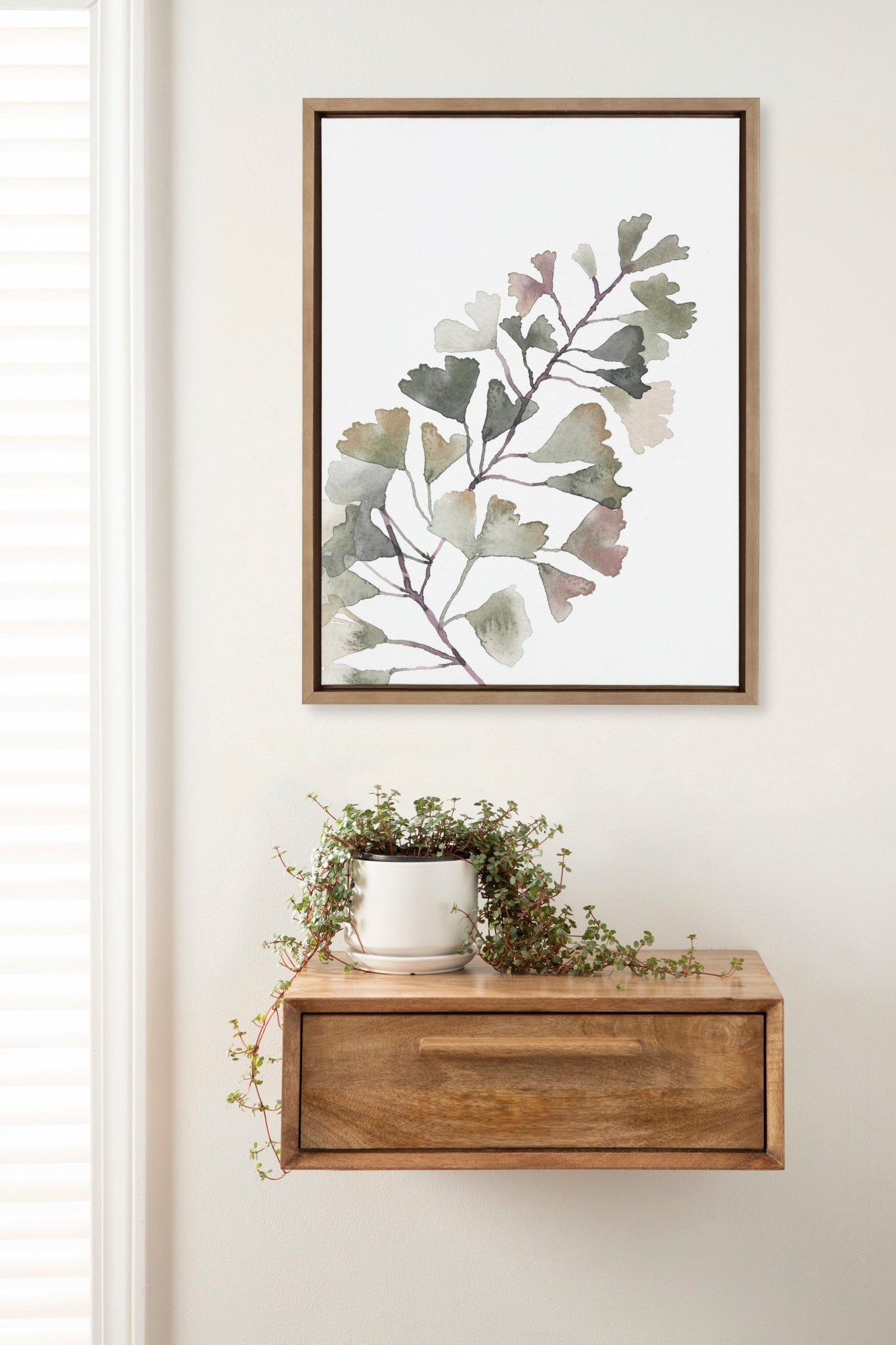Sylvie Botanical Soft Split Fern Framed Canvas by kateandlaurel - product image 5 for Resin Society